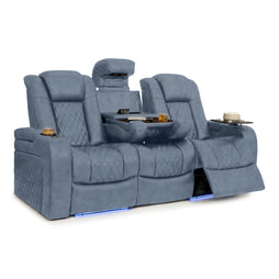 Seatcraft Euphoria Heat & Massage Sofa, Italian Leather, Powered Headrest, Powered Lumbar, Power Recline