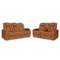 Seatcraft Euphoria Heat & Massage Sofa & Loveseat, Italian Leather, Powered Headrest, Powered Lumbar, Power Recline