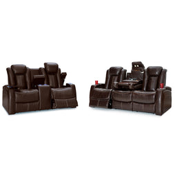 Seatcraft Republic Sofa & Loveseat Italian Leather, Powered Headrest, Power Recline