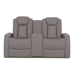 Seatcraft Republic Loveseat Italian Leather, Powered Headrest, Power Recline