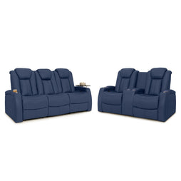 Seatcraft Republic Sofa & Loveseat Italian Leather, Powered Headrest, Power Recline