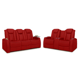 Seatcraft Republic Sofa & Loveseat Italian Leather, Powered Headrest, Power Recline