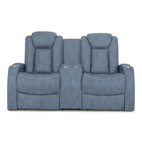 Seatcraft Republic Loveseat Italian Leather, Powered Headrest, Power Recline
