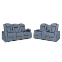 Seatcraft Republic Sofa & Loveseat Italian Leather, Powered Headrest, Power Recline
