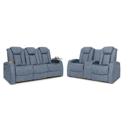Seatcraft Republic Sofa & Loveseat Italian Leather, Powered Headrest, Power Recline