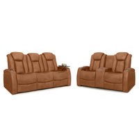 Seatcraft Republic Sofa & Loveseat Italian Leather, Powered Headrest, Power Recline