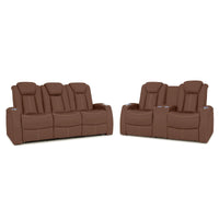 Seatcraft Republic Sofa & Loveseat Italian Leather, Powered Headrest, Power Recline
