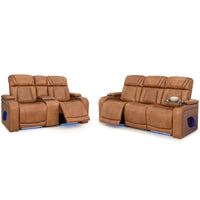 Endeavour HeatZeroᵀᴹ Italian Leather Home Theater Sofa & Loveseat