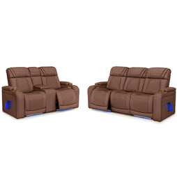 Endeavour HeatZeroᵀᴹ Italian Leather Home Theater Sofa & Loveseat