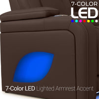 Caliente Zero Gravity Home Theater Seating with Heat & Massage Single Recliner
