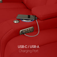 Caliente Zero Gravity Home Theater Seating with Heat & Massage Single Recliner