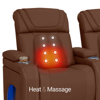 Caliente Zero Gravity Home Theater Seating with Heat & Massage Single Recliner