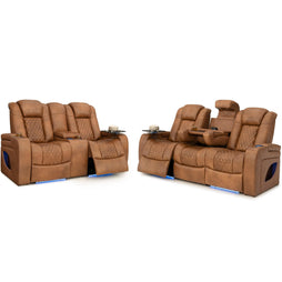 Anthem LT HeatZeroᵀᴹ Italian Leather Home Theater Sofa & Loveseat