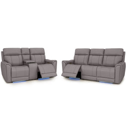 Trivanta HeatZeroᵀᴹ Italian Leather Home Theater Sofa & Loveseat