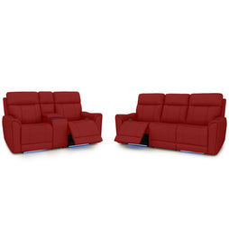 Trivanta HeatZeroᵀᴹ Italian Leather Home Theater Sofa & Loveseat