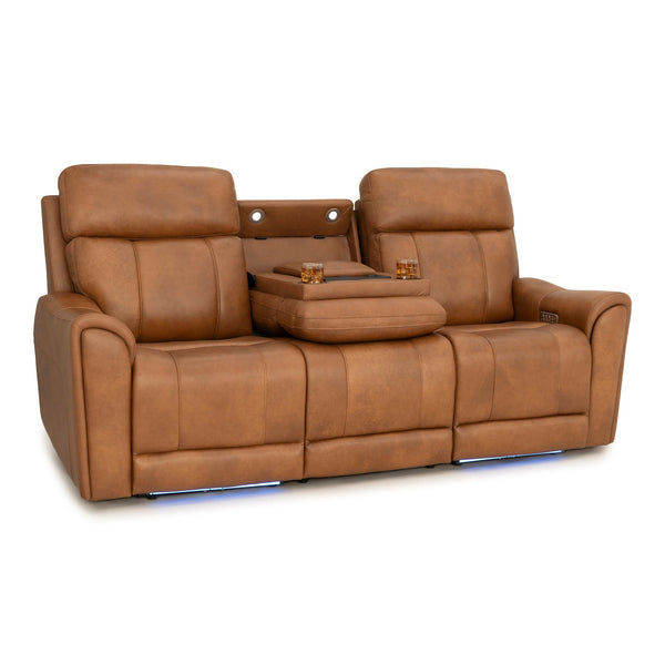 Trivanta HeatZeroᵀᴹ Italian Leather Home Theater Sofa