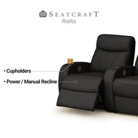 Rialto Italian Leather Home Theater Seating