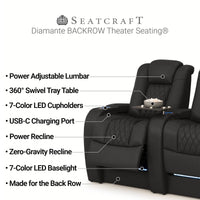 Diamante CoolZeroᵀᴹ Italian Leather BACKROW Theater Seating®