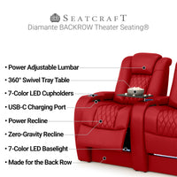 Diamante CoolZeroᵀᴹ Italian Leather BACKROW Theater Seating®
