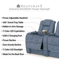 Diamante CoolZeroᵀᴹ Italian Leather BACKROW Theater Seating® Single Recliner
