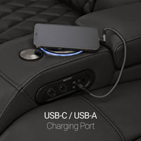 Diamante Italian Leather Zero Gravity Home Theater Seating