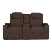 Seatcraft Concerto Heat & Massage Loveseat, Italian Leather, Powered Headrest, Powered Lumbar, Power Recline
