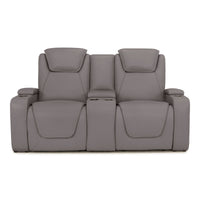 Seatcraft Concerto Heat & Massage Loveseat, Italian Leather, Powered Headrest, Powered Lumbar, Power Recline