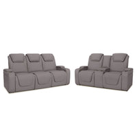 Seatcraft Concerto Heat & Massage Sofa & Loveseat, Italian Leather, Powered Headrest, Powered Lumbar, Power Recline