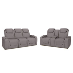 Seatcraft Concerto Heat & Massage Sofa & Loveseat, Italian Leather, Powered Headrest, Powered Lumbar, Power Recline