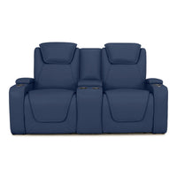 Seatcraft Concerto Heat & Massage Loveseat, Italian Leather, Powered Headrest, Powered Lumbar, Power Recline