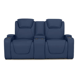 Seatcraft Concerto Heat & Massage Loveseat, Italian Leather, Powered Headrest, Powered Lumbar, Power Recline