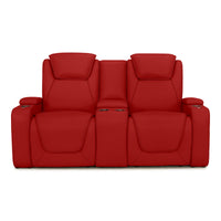 Seatcraft Concerto Heat & Massage Loveseat, Italian Leather, Powered Headrest, Powered Lumbar, Power Recline