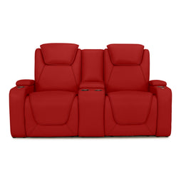 Seatcraft Concerto Heat & Massage Loveseat, Italian Leather, Powered Headrest, Powered Lumbar, Power Recline
