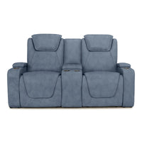 Seatcraft Concerto Heat & Massage Loveseat, Italian Leather, Powered Headrest, Powered Lumbar, Power Recline