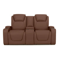 Seatcraft Concerto Heat & Massage Loveseat, Italian Leather, Powered Headrest, Powered Lumbar, Power Recline