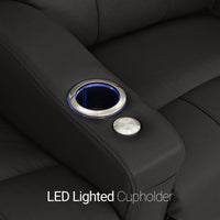 Napa Italian Leather Spacesaver Home Theater Seating Single Recliner