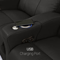 Napa Italian Leather Spacesaver Home Theater Seating Single Recliner