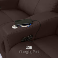 Napa Italian Leather Spacesaver Home Theater Seating Single Recliner