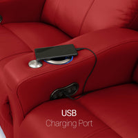 Napa Italian Leather Spacesaver Home Theater Seating Single Recliner