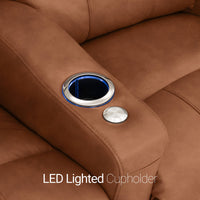 Napa Italian Leather Spacesaver Home Theater Seating Single Recliner
