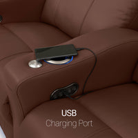 Napa Italian Leather Spacesaver Home Theater Seating Single Recliner