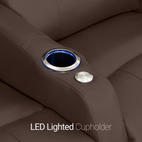 Sienna Italian Leather Spacesaver Home Theater Seating Single Recliner
