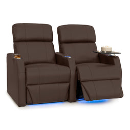 Sienna Italian Leather Spacesaver Home Theater Seating