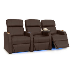 Sienna Italian Leather Spacesaver Home Theater Seating