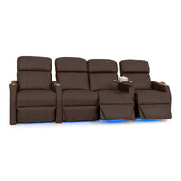 Sienna Italian Leather Spacesaver Home Theater Seating