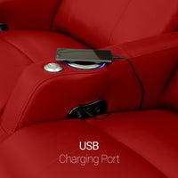Sienna Italian Leather Spacesaver Home Theater Seating Single Recliner