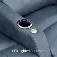 Sienna Italian Leather Spacesaver Home Theater Seating Single Recliner