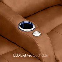 Sienna Italian Leather Spacesaver Home Theater Seating Single Recliner