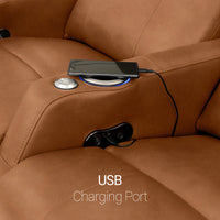 Sienna Italian Leather Spacesaver Home Theater Seating Single Recliner