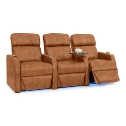 Sienna Italian Leather Spacesaver Home Theater Seating